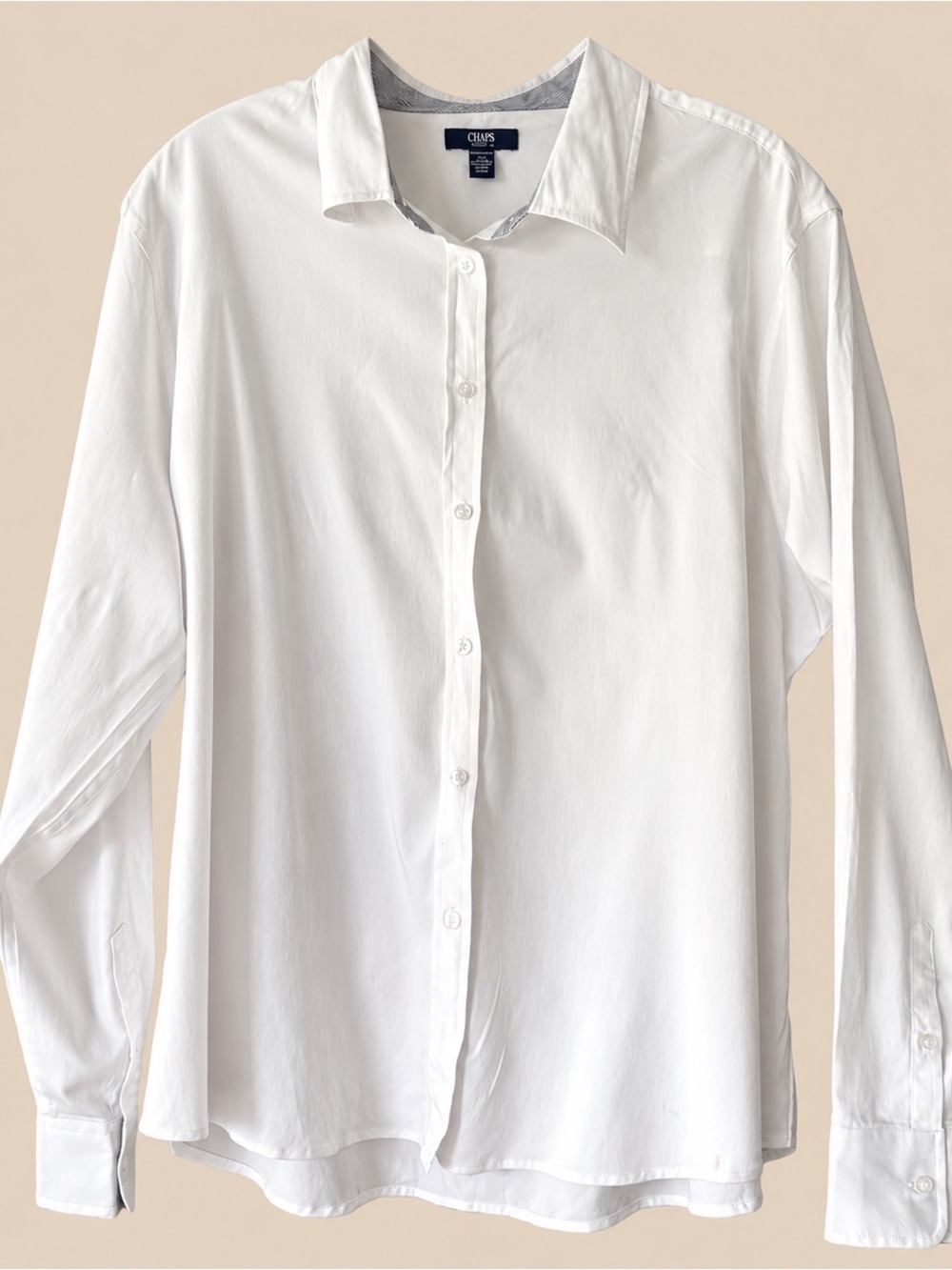 Minimalist White Button Down Shirt Chaps Ralph Lauren 2X